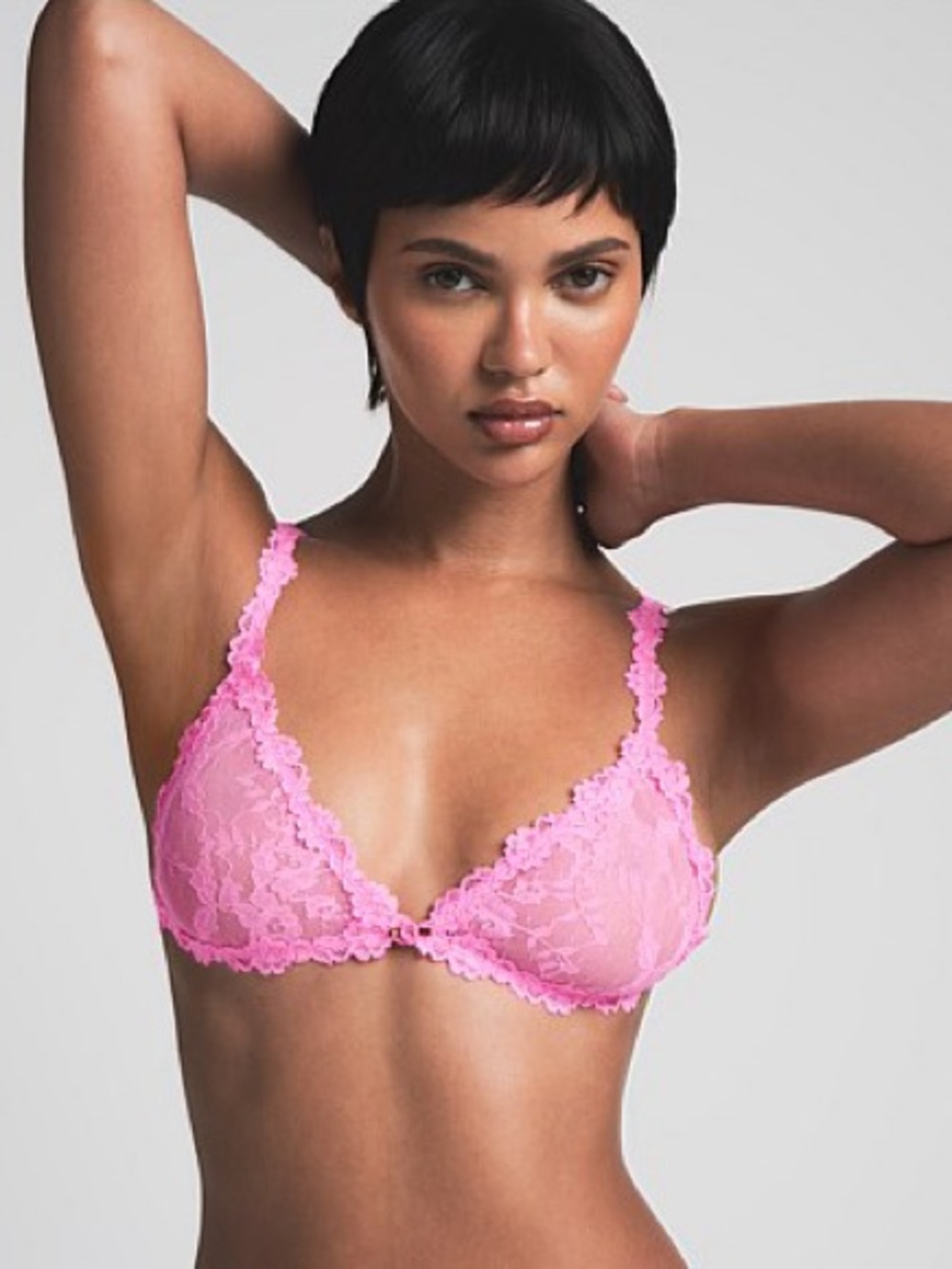 NWT Skims Stretch Lace Triangle Bralette in Sugar Pink Size S